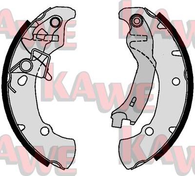 Kawe 09770 - Комплект тормозных колодок, барабанные autospares.lv