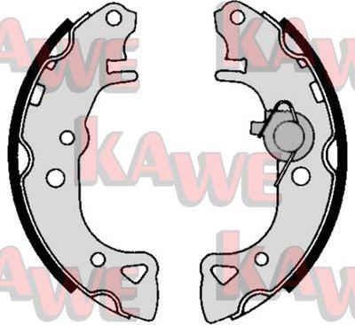 Kawe 04940 - Комплект тормозных колодок, барабанные autospares.lv