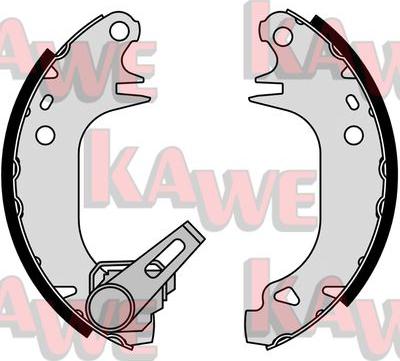 Kawe 04930 - Комплект тормозных колодок, барабанные autospares.lv