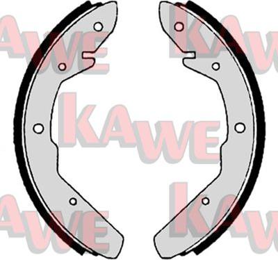 Kawe 04080 - Комплект тормозных колодок, барабанные autospares.lv