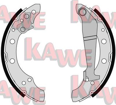 Kawe 04100 - Комплект тормозных колодок, барабанные autospares.lv