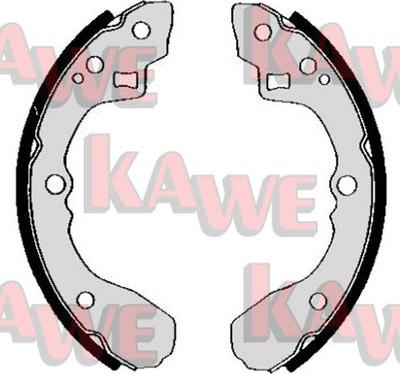 Kawe 04840 - Комплект тормозных колодок, барабанные autospares.lv