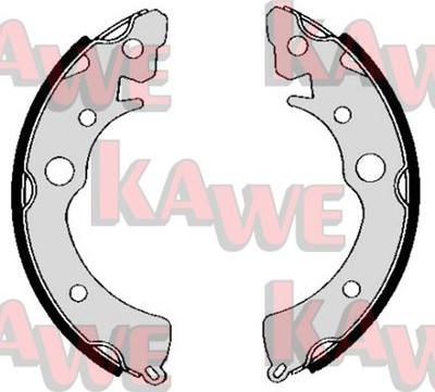 Kawe 04810 - Комплект тормозных колодок, барабанные autospares.lv