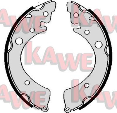 Kawe 04820 - Комплект тормозных колодок, барабанные autospares.lv