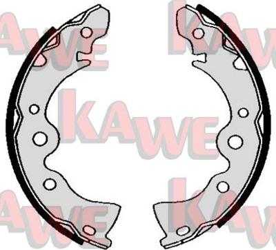 Kawe 04870 - Комплект тормозных колодок, барабанные autospares.lv