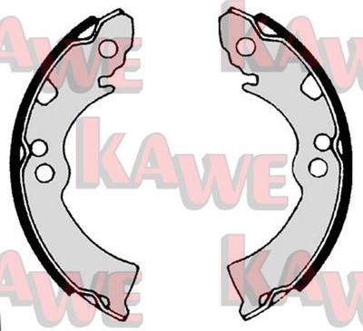 Kawe 04300 - Комплект тормозных колодок, барабанные autospares.lv