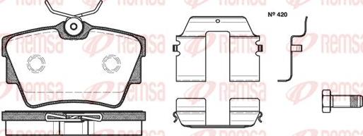 Kawe 0591 20 - Тормозные колодки, дисковые, комплект autospares.lv