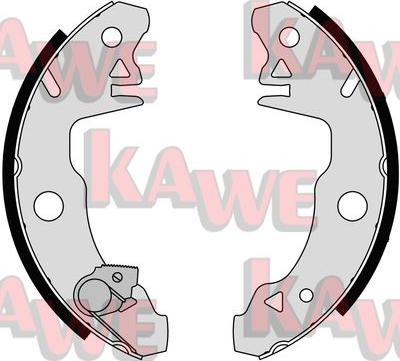 Kawe 05980 - Комплект тормозных колодок, барабанные autospares.lv