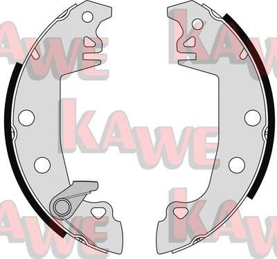 Kawe 05930 - Комплект тормозных колодок, барабанные autospares.lv