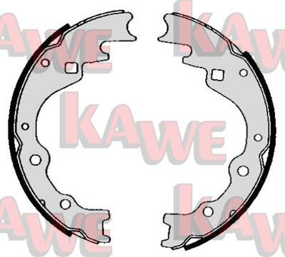 Kawe 05450 - Комплект тормозных колодок, барабанные autospares.lv