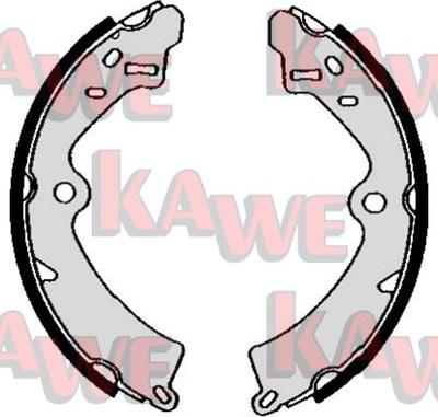 Kawe 05540 - Комплект тормозных колодок, барабанные autospares.lv