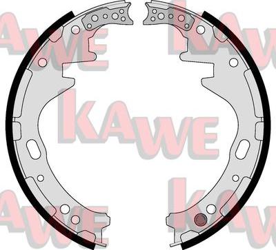 Kawe 05500 - Комплект тормозных колодок, барабанные autospares.lv