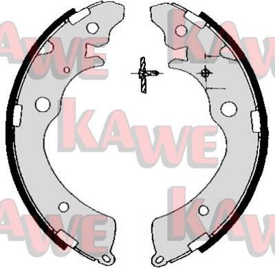 Kawe 05690 - Комплект тормозных колодок, барабанные autospares.lv