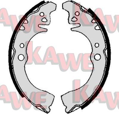 Kawe 05640 - Комплект тормозных колодок, барабанные autospares.lv