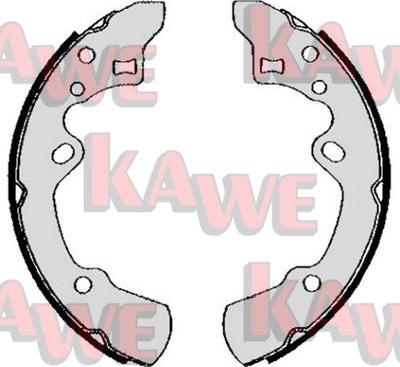 Kawe 05620 - Комплект тормозных колодок, барабанные autospares.lv