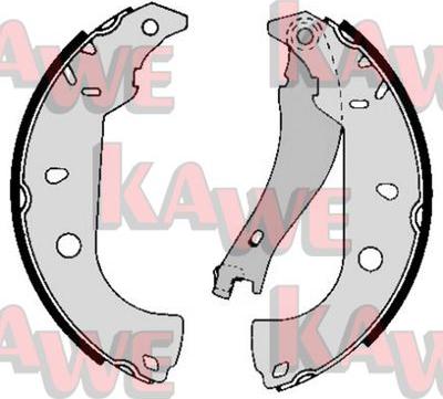 Kawe 05050 - Комплект тормозных колодок, барабанные autospares.lv