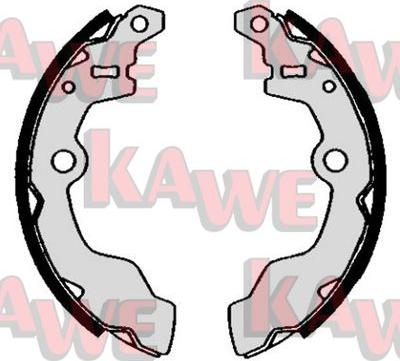 Kawe 05080 - Комплект тормозных колодок, барабанные autospares.lv