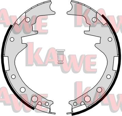 Kawe 05150 - Комплект тормозных колодок, барабанные autospares.lv