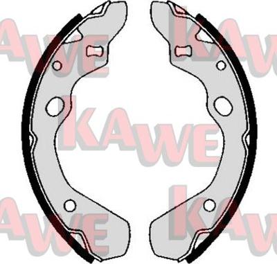 Kawe 05800 - Комплект тормозных колодок, барабанные autospares.lv