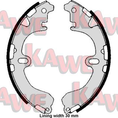 Kawe 05810 - Комплект тормозных колодок, барабанные autospares.lv