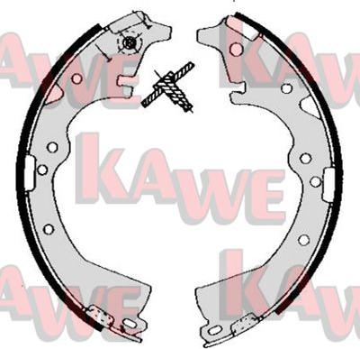 Kawe 05290 - Комплект тормозных колодок, барабанные autospares.lv