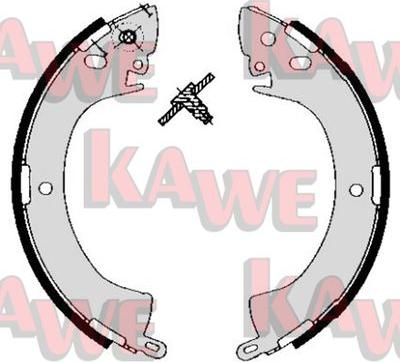 Kawe 05240 - Комплект тормозных колодок, барабанные autospares.lv