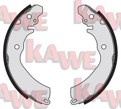 Kawe 05265 - Комплект тормозных колодок, барабанные autospares.lv