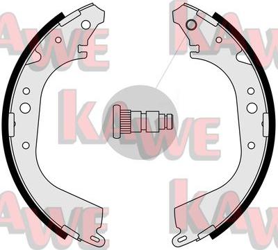 Kawe 05280 - Комплект тормозных колодок, барабанные autospares.lv