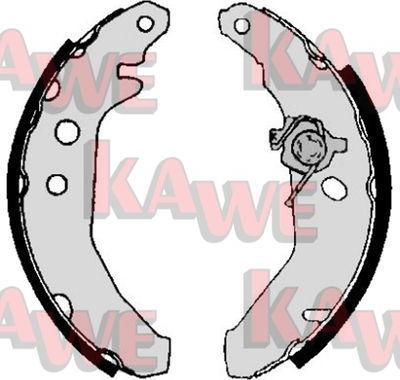 Kawe 05740 - Комплект тормозных колодок, барабанные autospares.lv