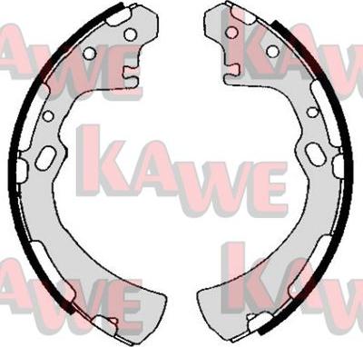 Kawe 05700 - Комплект тормозных колодок, барабанные autospares.lv