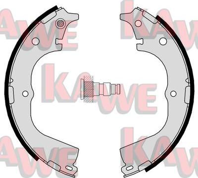 Kawe 06950 - Комплект тормозных колодок, барабанные autospares.lv