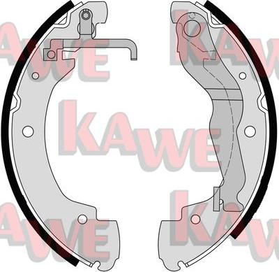 Kawe 06910 - Комплект тормозных колодок, барабанные autospares.lv