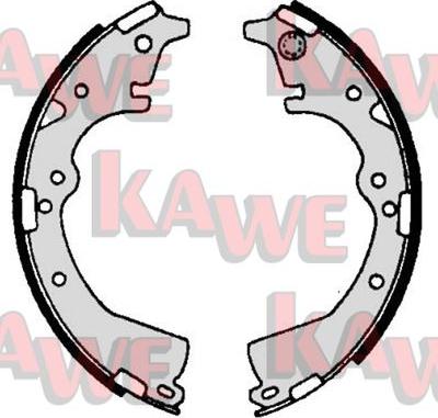 Kawe 06970 - Комплект тормозных колодок, барабанные autospares.lv