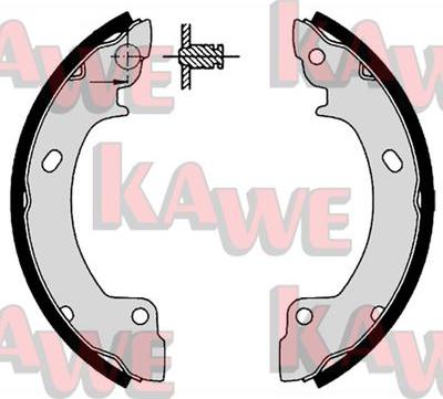 Kawe 06410 - Комплект тормозных колодок, барабанные autospares.lv