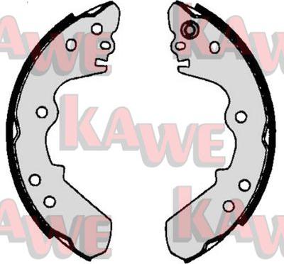 Kawe 06340 - Комплект тормозных колодок, барабанные autospares.lv