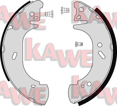 Kawe 06750 - Комплект тормозных колодок, барабанные autospares.lv