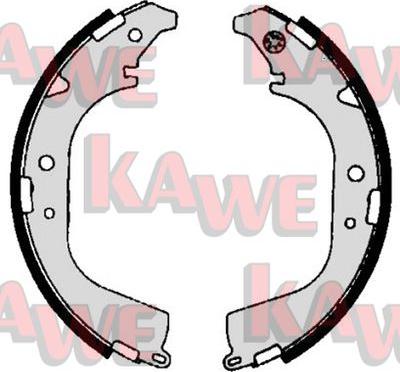 Kawe 06700 - Комплект тормозных колодок, барабанные autospares.lv