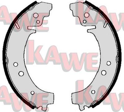 Kawe 00860 - Комплект тормозных колодок, барабанные autospares.lv