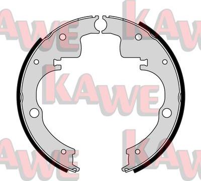 Kawe 00250 - Комплект тормозных колодок, барабанные autospares.lv