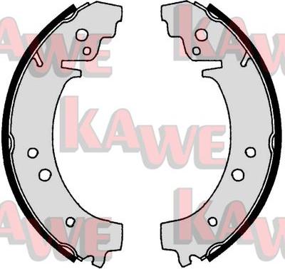 Kawe 00730 - Комплект тормозных колодок, барабанные autospares.lv