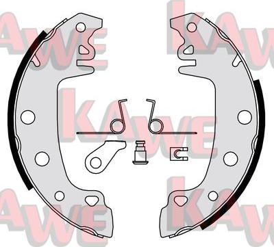 Kawe 00771 - Комплект тормозных колодок, барабанные autospares.lv