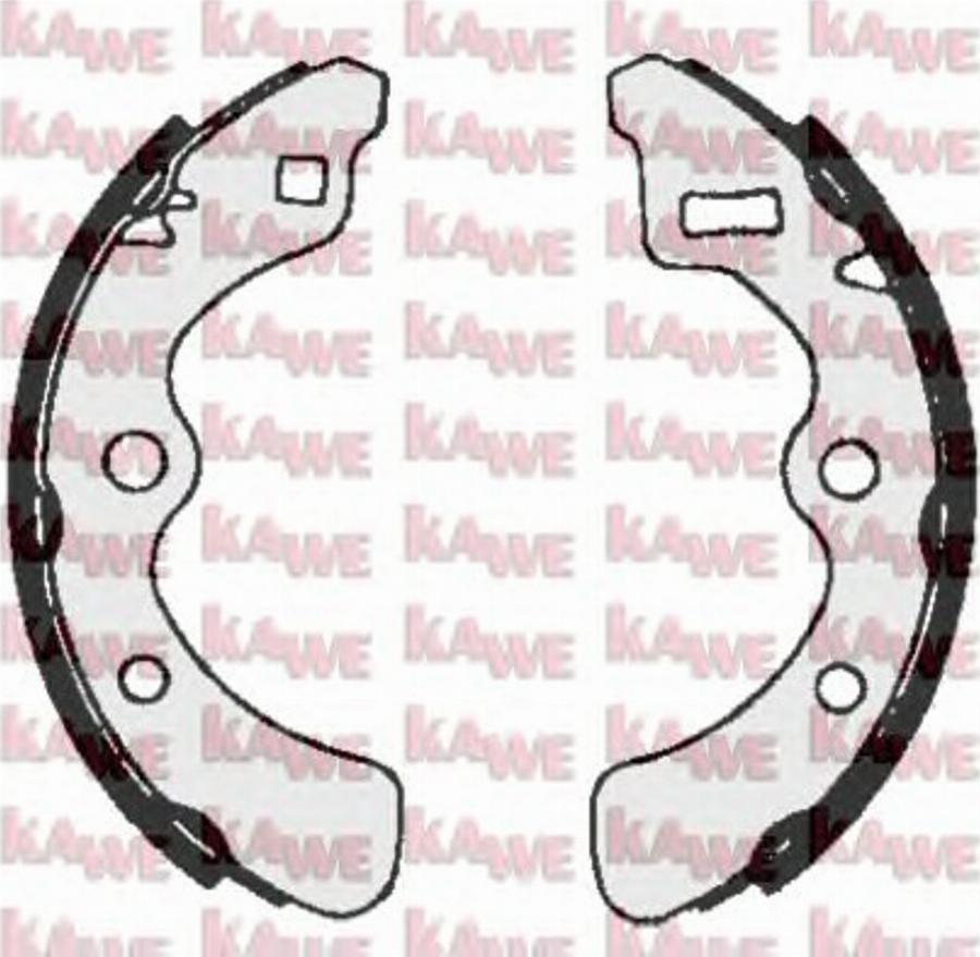 Kawe 01500 - Комплект тормозных колодок, барабанные autospares.lv