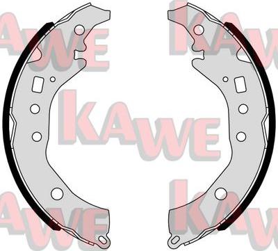 Kawe 01044 - Комплект тормозных колодок, барабанные autospares.lv