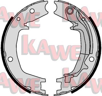 Kawe 01062 - Комплект тормозов, ручник, парковка autospares.lv