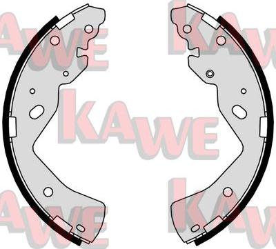 Kawe 01019 - Комплект тормозных колодок, барабанные autospares.lv