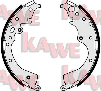 Kawe 01035 - Комплект тормозных колодок, барабанные autospares.lv