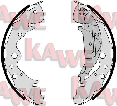 Kawe 01025 - Комплект тормозных колодок, барабанные autospares.lv