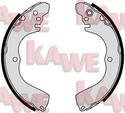 Kawe 01026 - Комплект тормозных колодок, барабанные autospares.lv