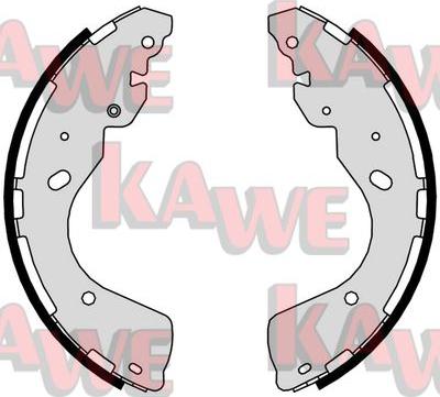 Kawe 01073 - Комплект тормозных колодок, барабанные autospares.lv