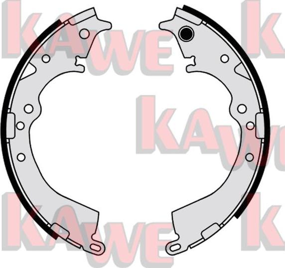 Kawe 01196 - Комплект тормозных колодок, барабанные autospares.lv